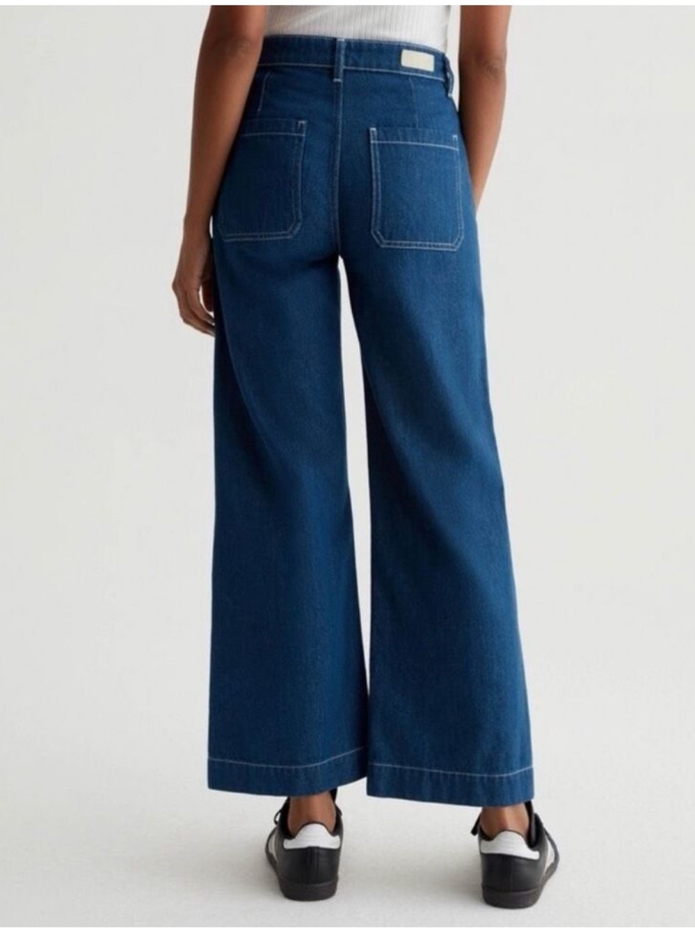 AG Jeans Kassie High-Rise Wide Leg Crop Jeans Size 27 Dark Wash Denim - Picture 2 of 11